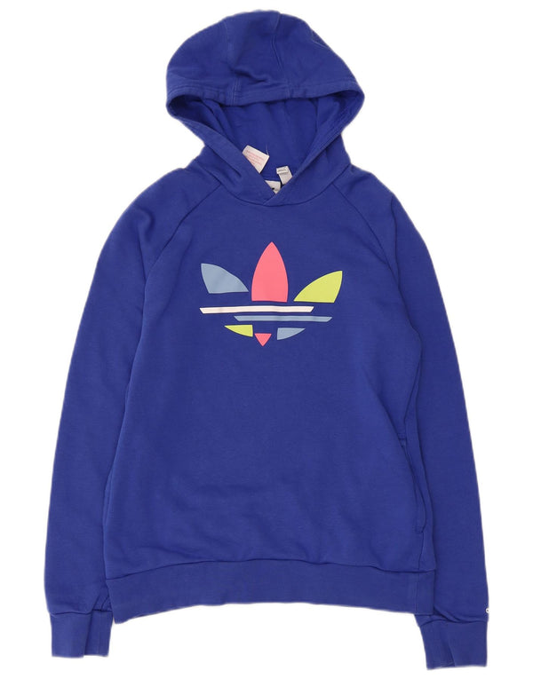 Pulover Adidas Fete Graphic Hoodie 13-14 Ani Bumbac Albastru