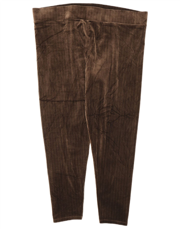 Leggings din catifea pentru femei Marks & Spencer UK 20 2XL Maro Poliester