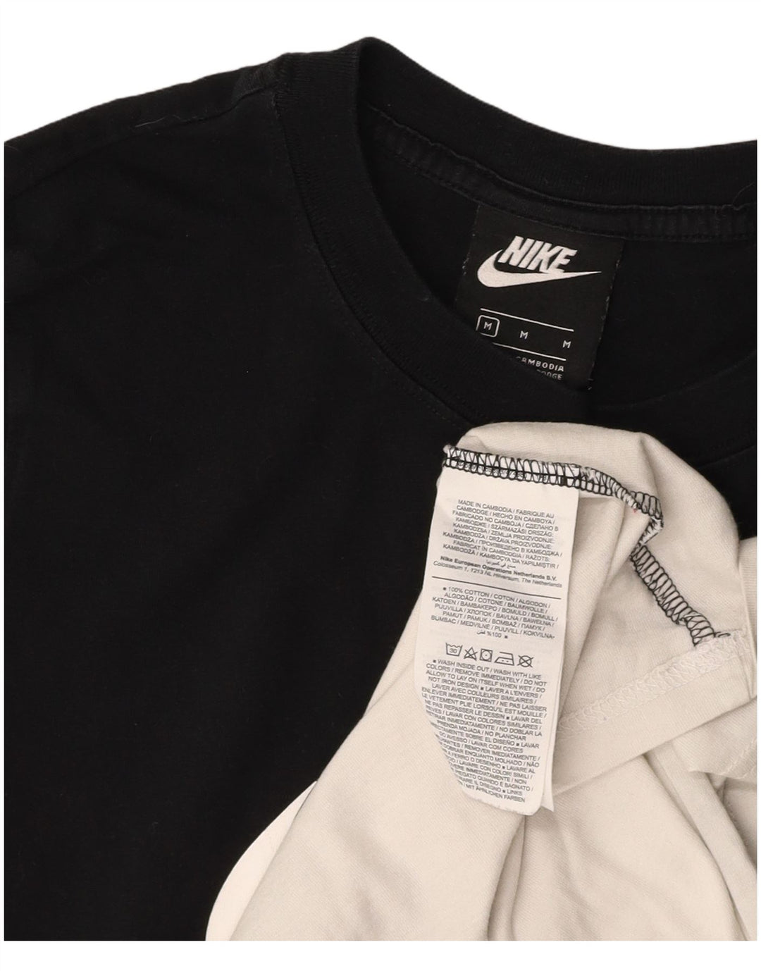 Tricou grafic pentru femei NIKE Top UK 12 Medium White Colorblock Bumbac