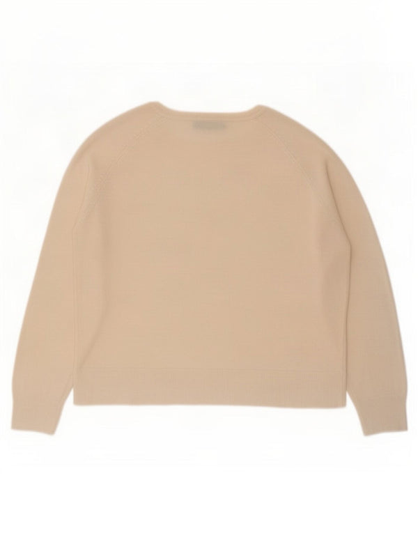 Pulover pentru damă Zara cu gât de barcă UK 14 Medium Bej Viscoză