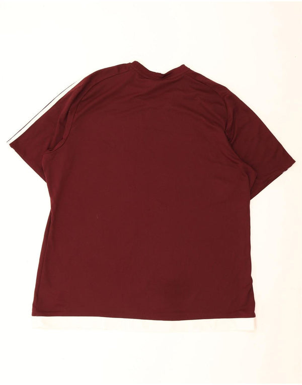 Tricou Adidas Climalite pentru bărbați Top 2XL Bordeaux Poliester