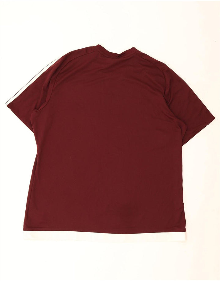 Tricou Adidas Climalite pentru bărbați Top 2XL Bordeaux Poliester