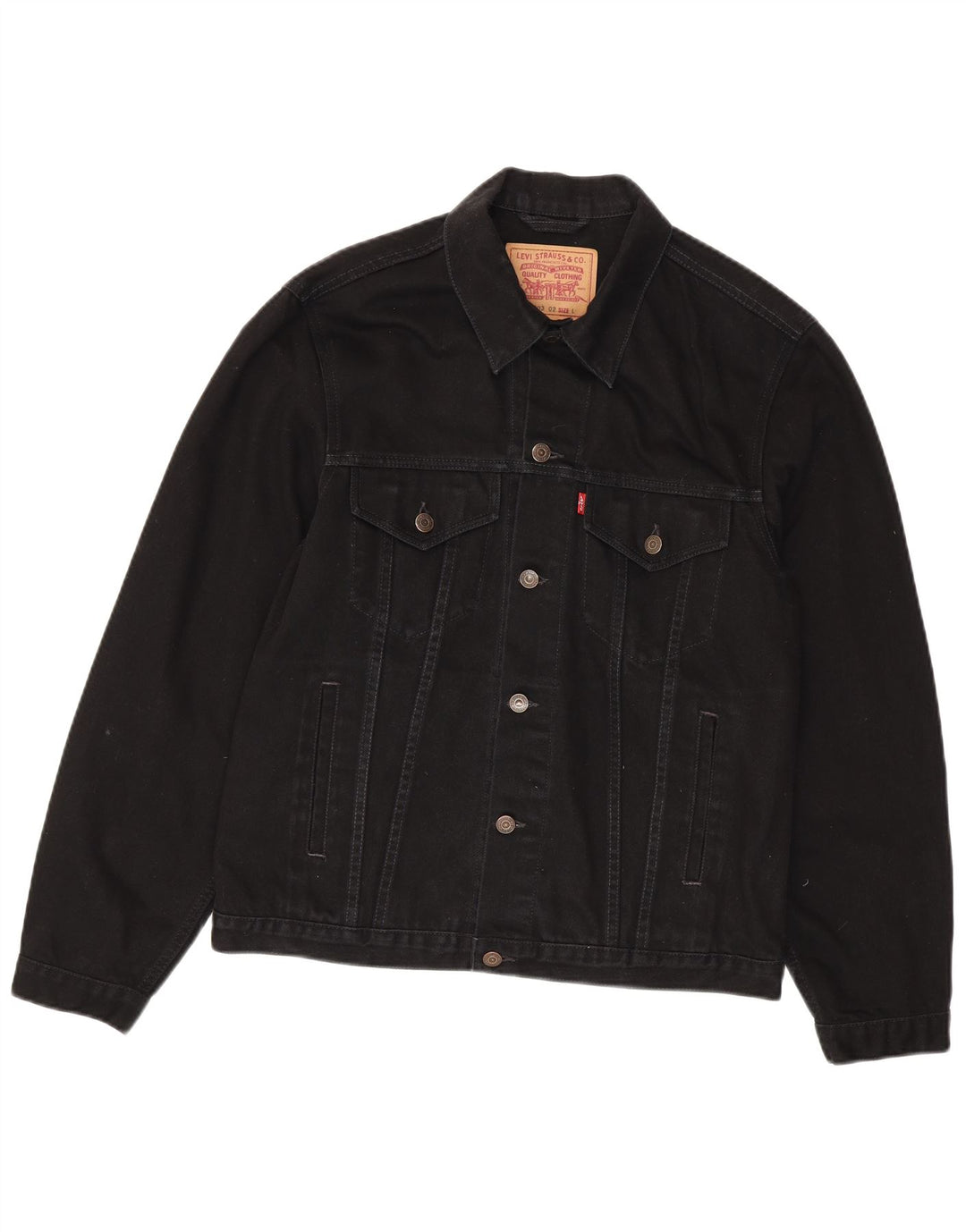 Jachetă de blugi pentru bărbați Levi's UK 40, mare, negru, bumbac