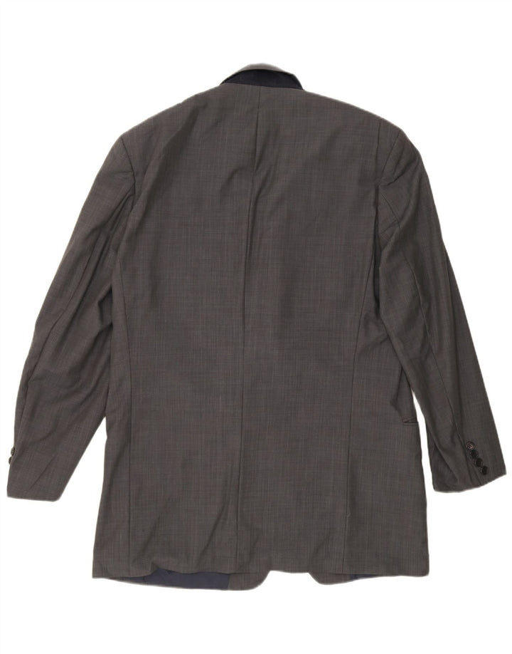 Sacou Hugo Boss pentru bărbați cu 2 nasturi, UK 42 XL, lână virgină gri