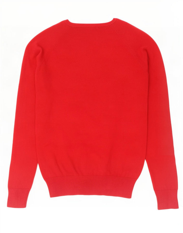 Pulover cu decolteu în V Zara pentru femei UK 12 Medium Red