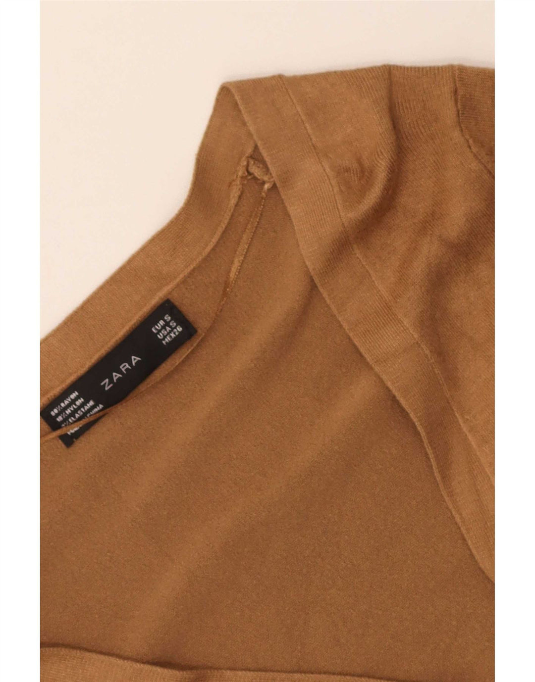 Pulover cardigan pentru femei Zara UK 10 Mic Bej Rayon