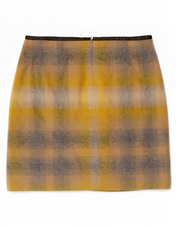 Fusta mini Tommy Hilfiger pentru femei US 4 Small W28 Yellow Check Wool