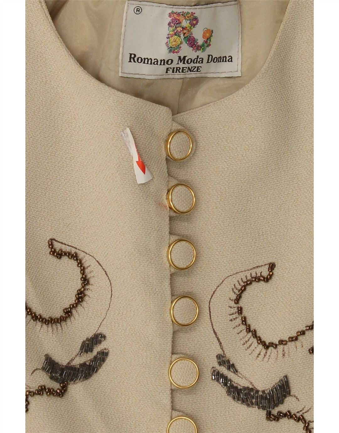 Jachetă vintage pentru damă cu grafică IT 42 Medium Beige Animal Print