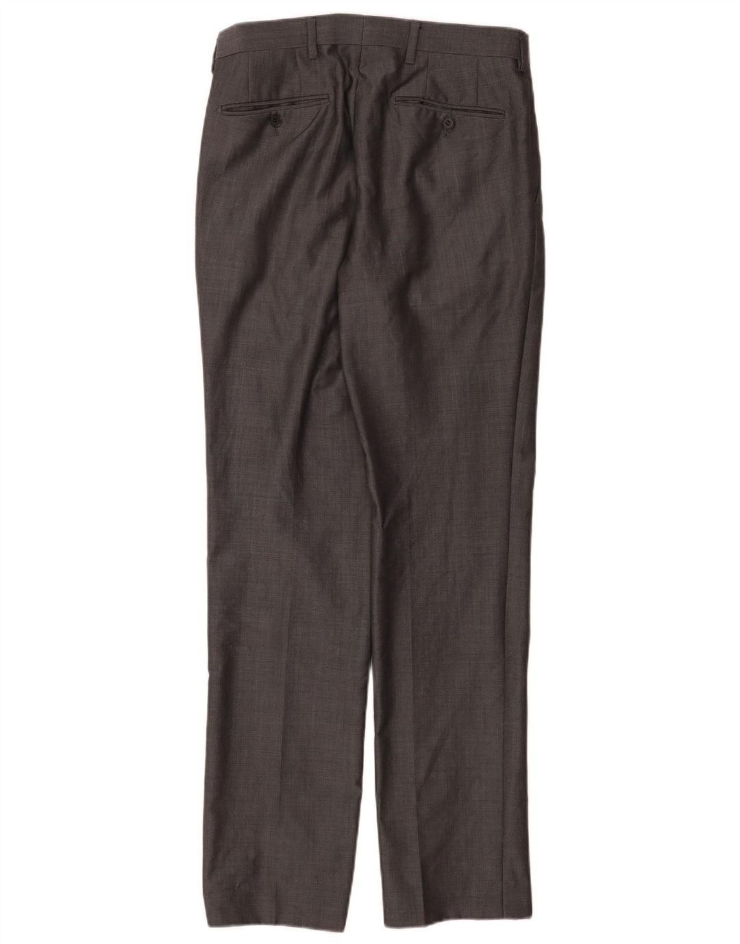 Pantaloni de costum drept bărbați Marks & Spencer Autograph L30 L33 Lână gri