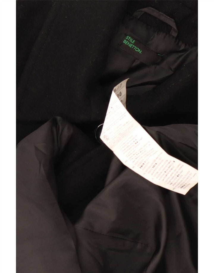 Pardesiu pentru femei Benetton UK 6 XS Lână neagră