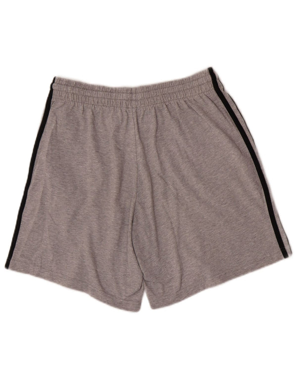 Pantaloni scurți sport Adidas pentru bărbați, bumbac gri mediu
