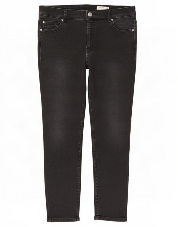 Marks & Spencer Womens The Lily Crop Slim Jeans UK 16 Large W34 L26 Black