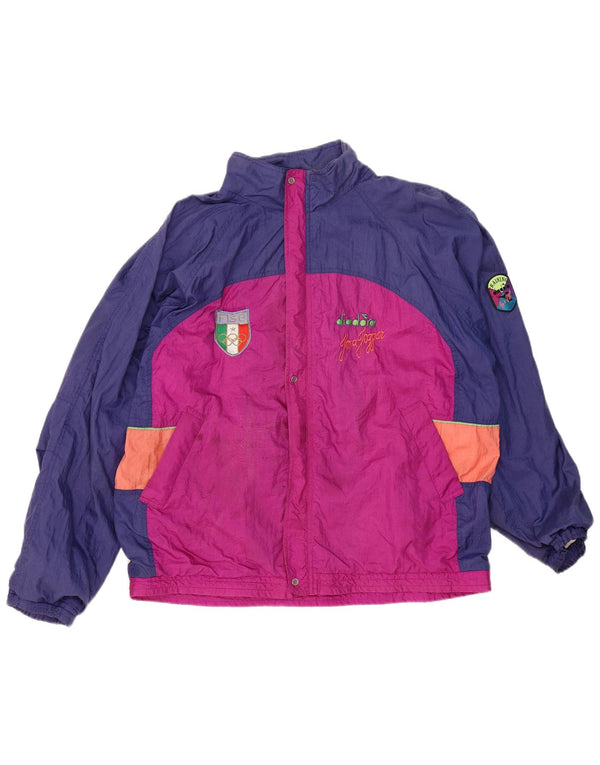 DIADORA Italia Loose Fit Trening Top Jachetă XL Roz Colorblock