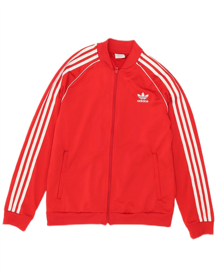 Jachetă Adidas Fete Trening Top 13-14 Ani Poliester Roșu