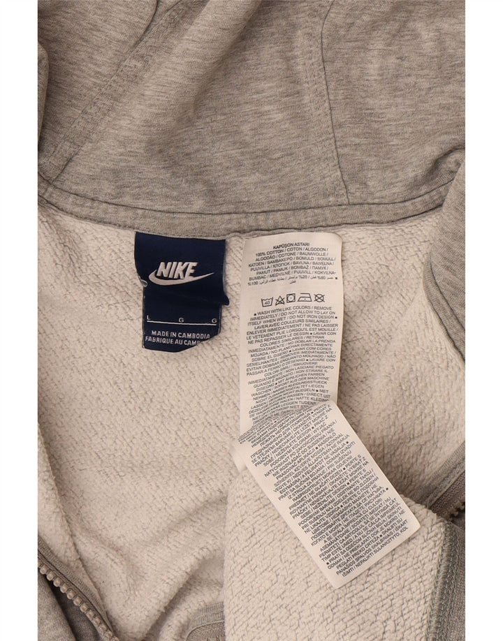 Pulover NIKE pentru bărbați, cu fermoar, bumbac mare, gri