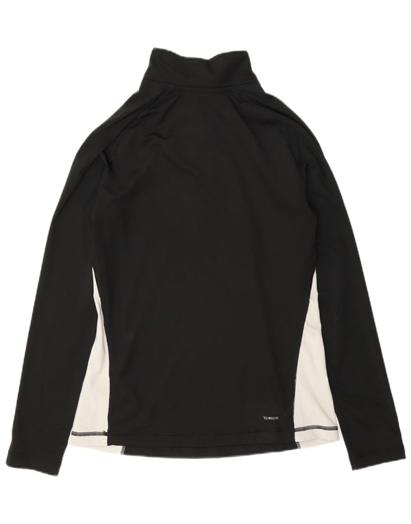 Top de trening cu pulover grafic Adidas pentru femei UK 12/14 Medium Negru