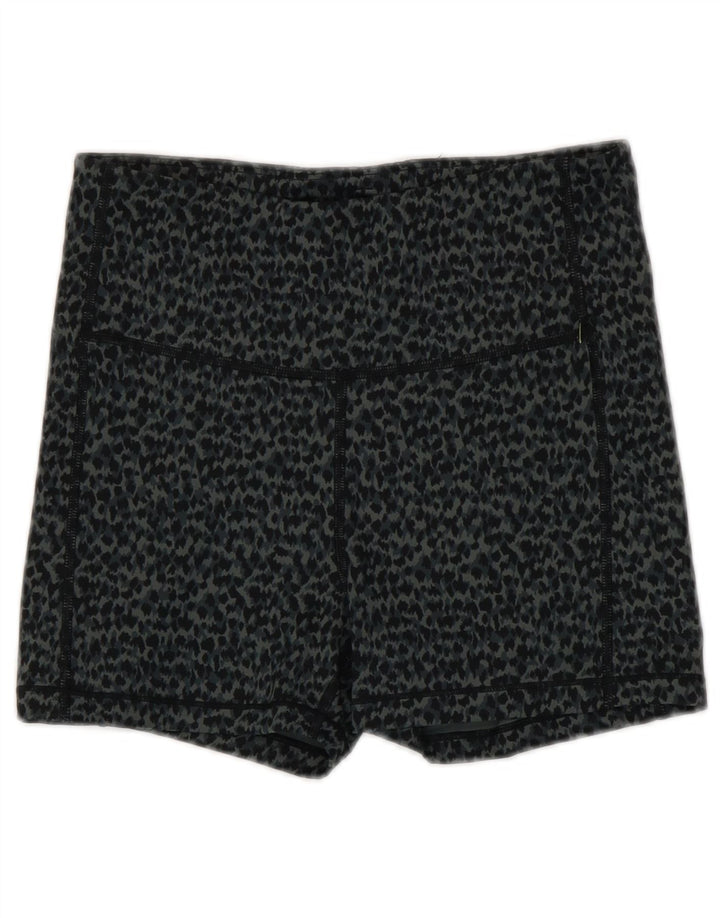 Pantaloni scurti sport pentru femei Athleta UK 8, gri mic, poliester cu imprimeu animal