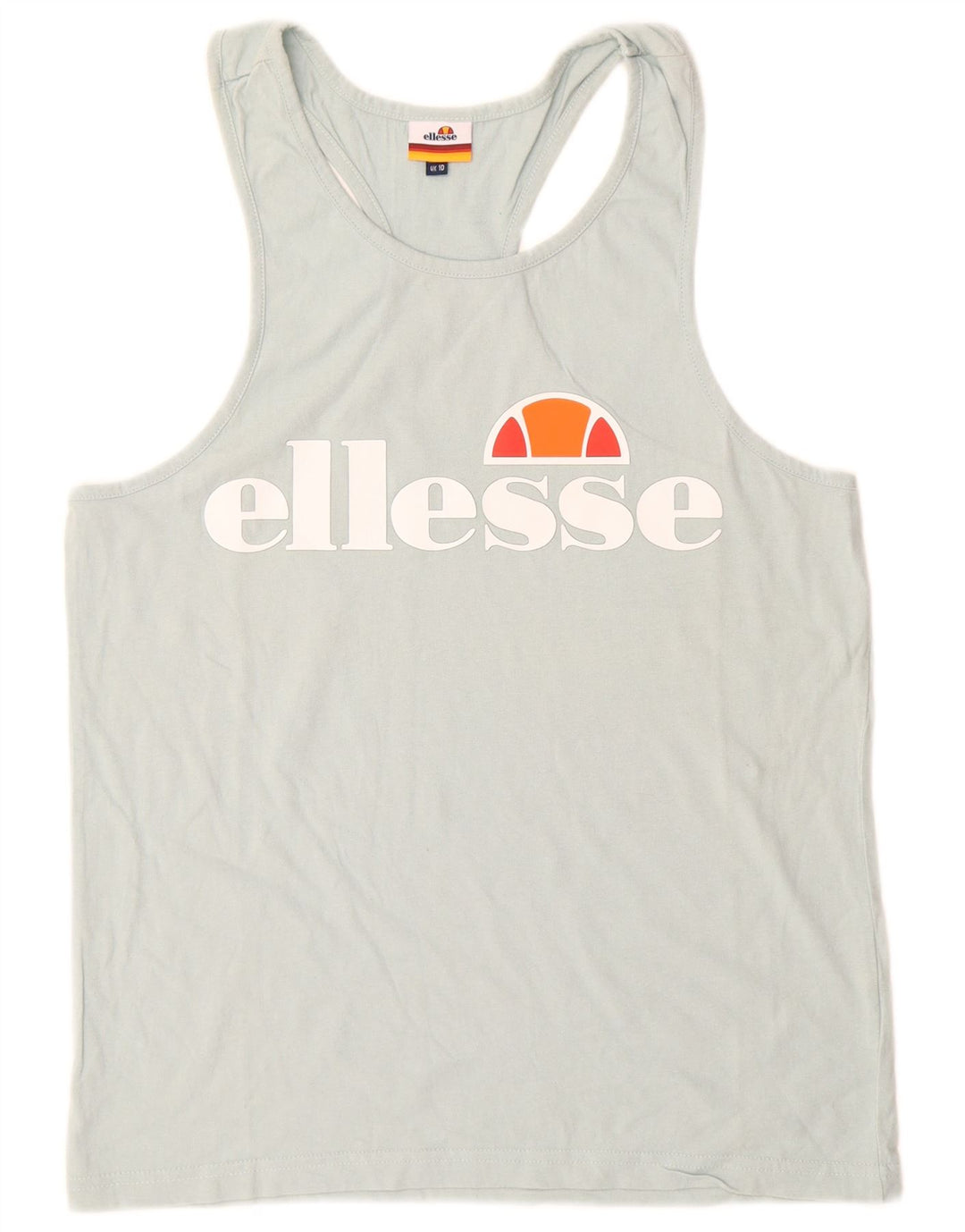 Vestă cu grafică pentru femei Ellesse UK 10 Bumbac albastru mic