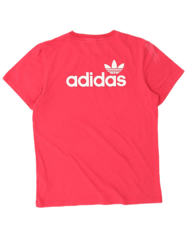 Tricou grafic Adidas pentru femei Top UK 8 Small Pink Bumbac