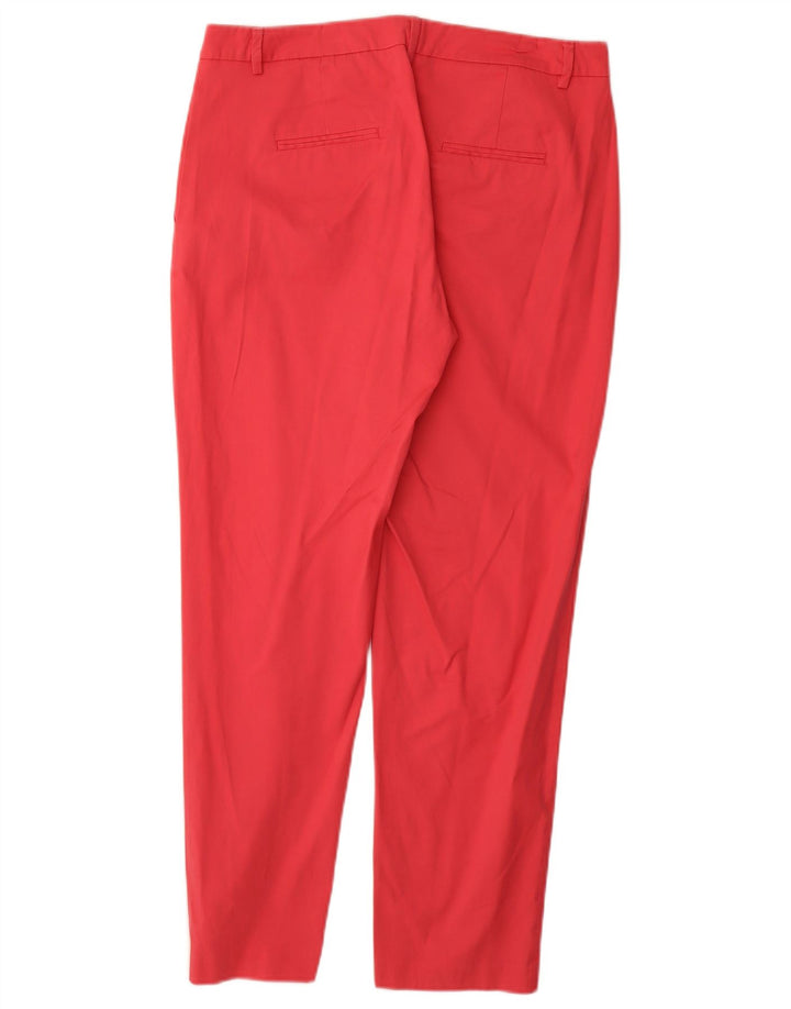 Pantaloni casual subțiri pentru femei BENETTON UK 12 Medium L30 L27 Bumbac roz