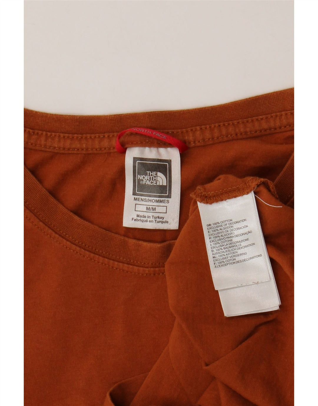 Tricou grafic pentru bărbați The North Face Top din bumbac portocaliu mediu