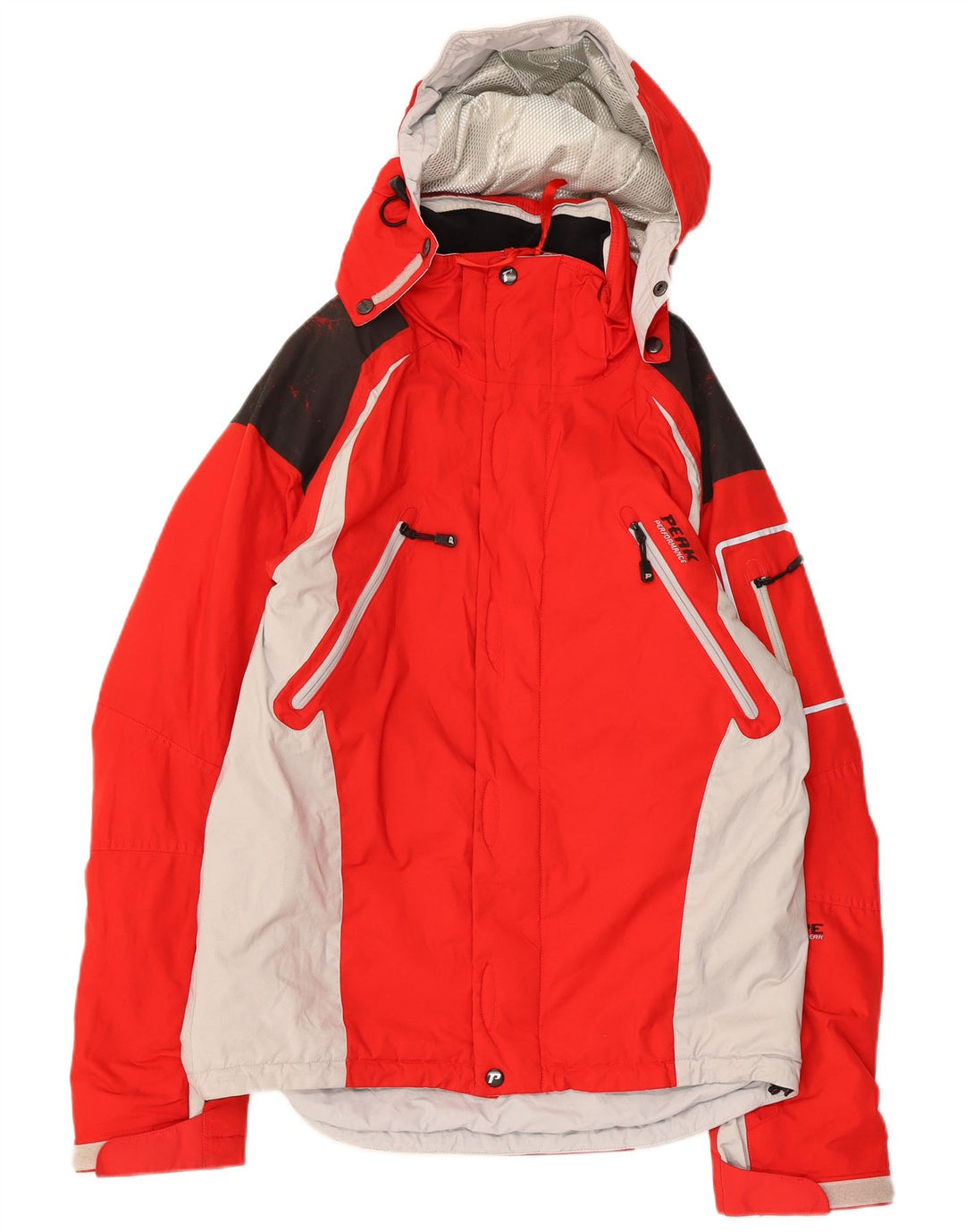 Jachetă de schi cu glugă pentru bărbați Peak Performance UK 38 Medium Red Colorblock