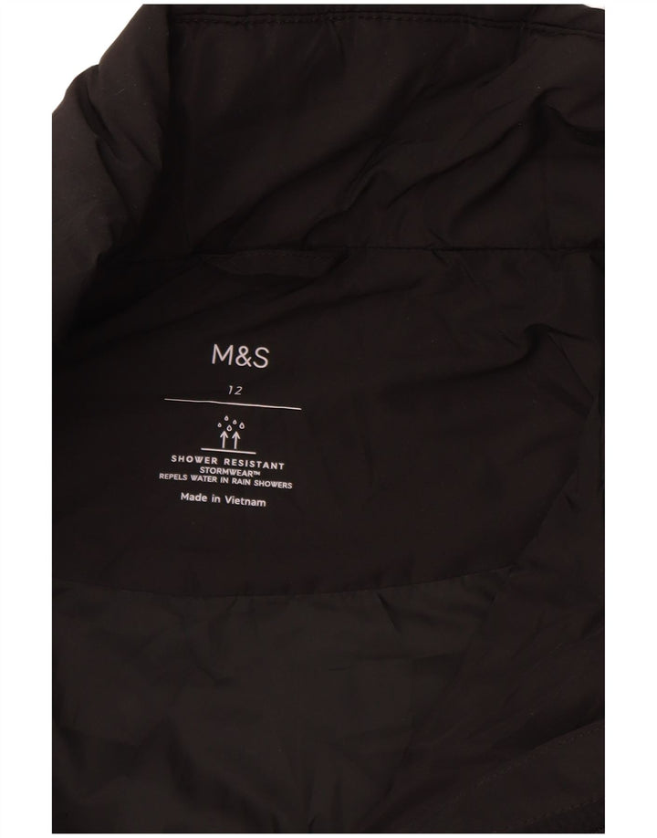 Pardesiu matlasat pentru femei Marks & Spencer UK 12 Poliester mediu negru