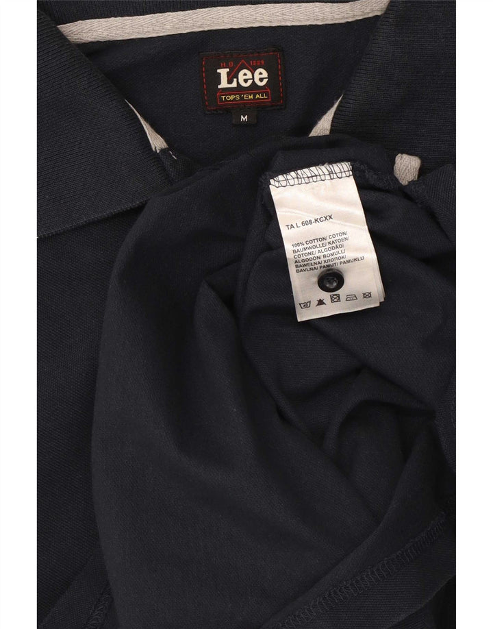 Tricou polo pentru bărbați Lee, bumbac, albastru bleumarin mediu