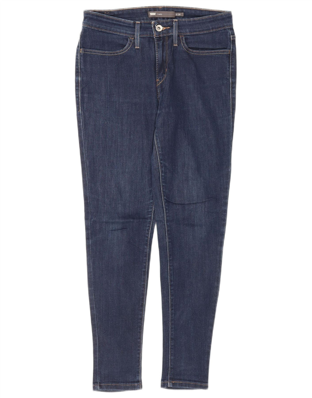 Jeans skinny LEVI'S pentru femei cu jambiere US 6 Medium W28 L27 Bumbac albastru