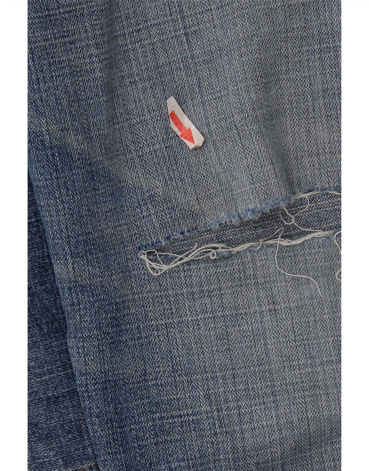 Blugi drepte pentru bărbați Wrangler Texas Distressed W40 L32 Bumbac albastru