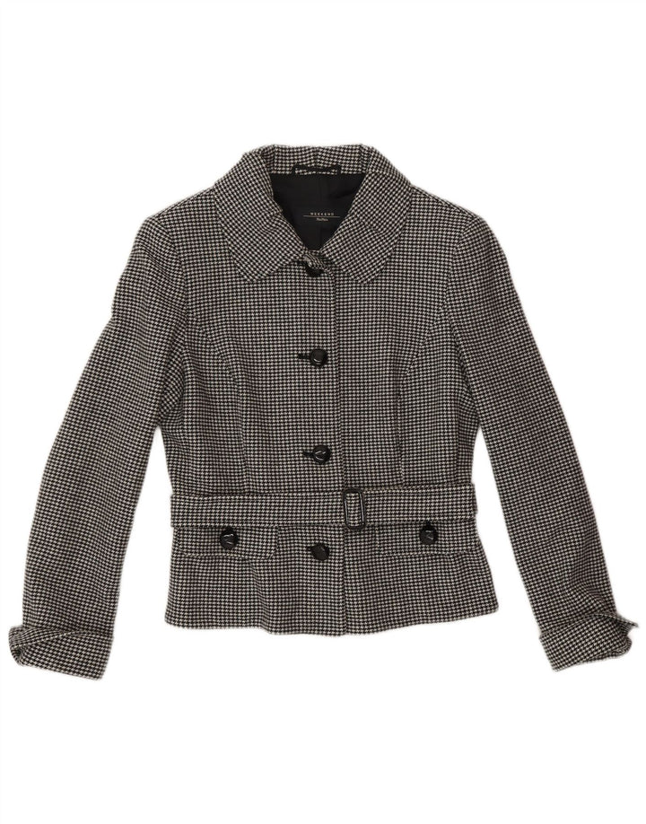 MAX MARA Set fuste 2 piese 4 nasturi pentru femei UK 10 Mic W28 Gri Clasic