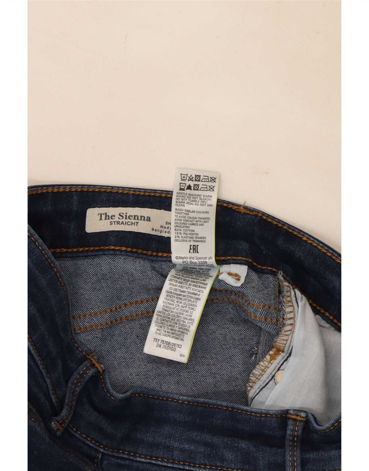 Blugi drepti pentru femei Marks & Spencer UK 8 mici W36 L28 bleumarin
