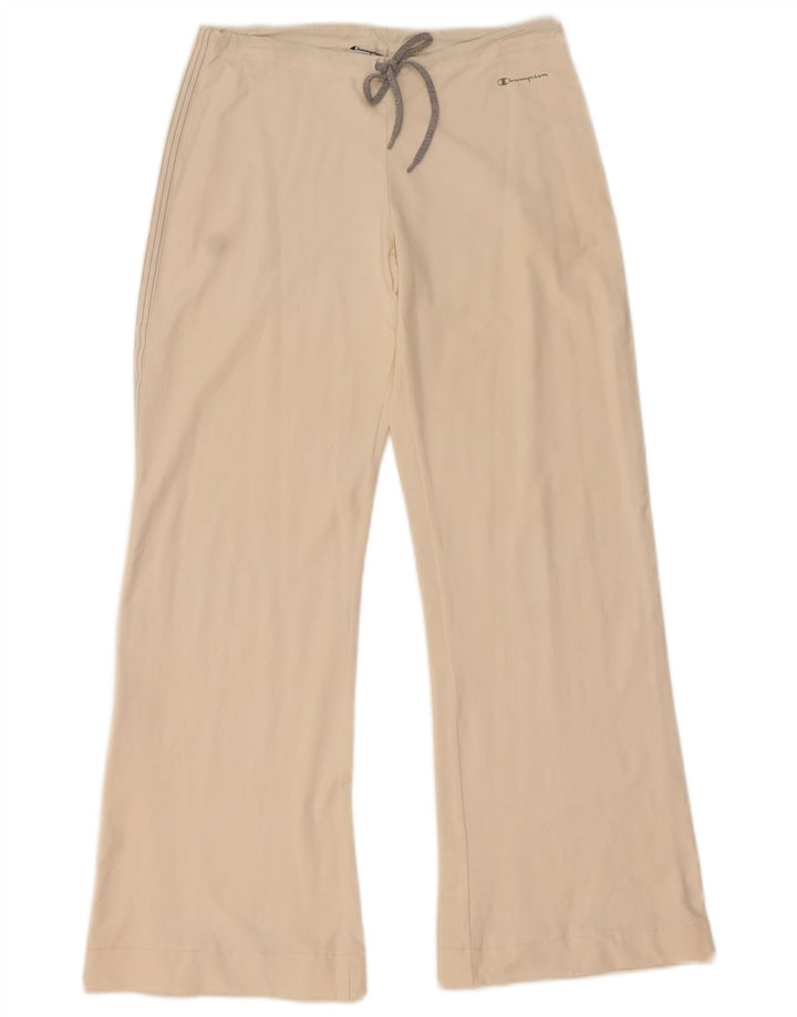 Pantaloni de trening pentru femei Champion Flare UK 12 Poliamidă alb mediu mediu
