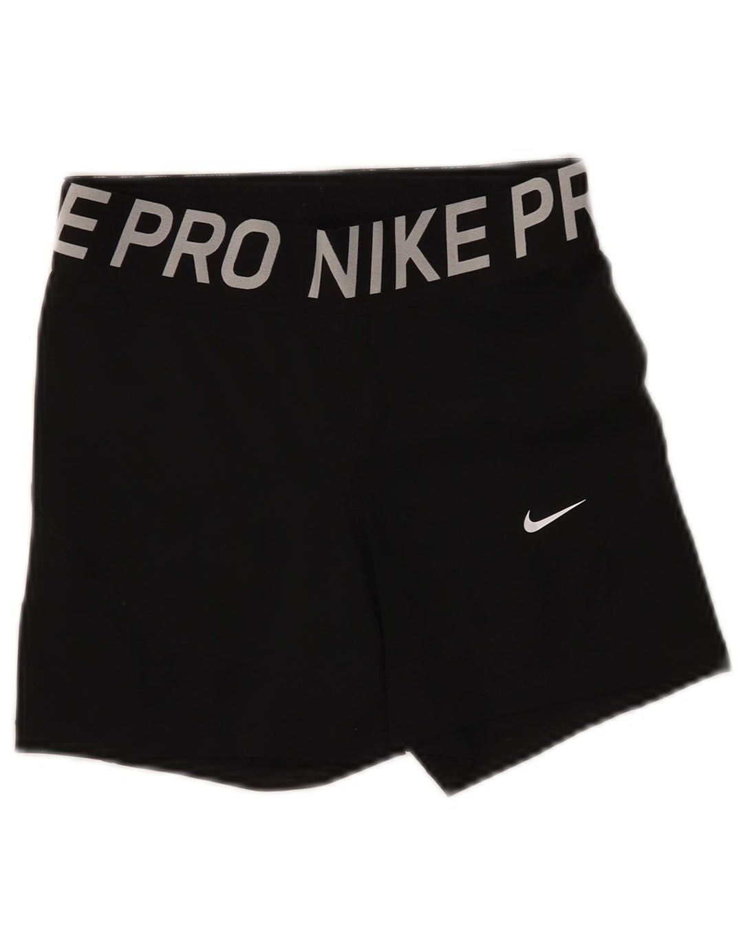 Pantaloni scurți sport Nike Dri Fit Graphic pentru femei UK 12 Poliester mediu negru