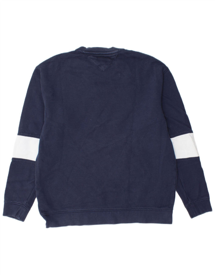 Hanorac grafic pentru bărbați Tommy Hilfiger Pulover mare, bleumarin, color block