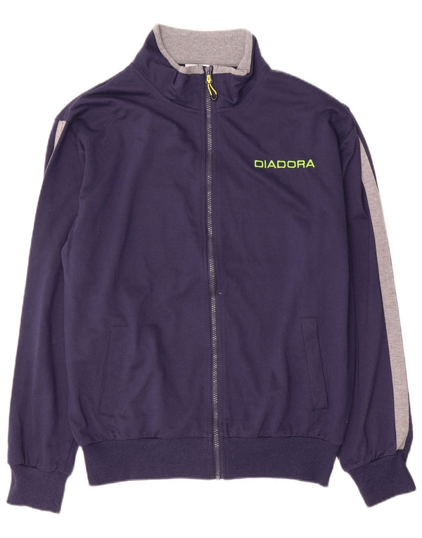 Jachetă de trening Diadora pentru femei UK 18 XL Bleumarin Colorblock