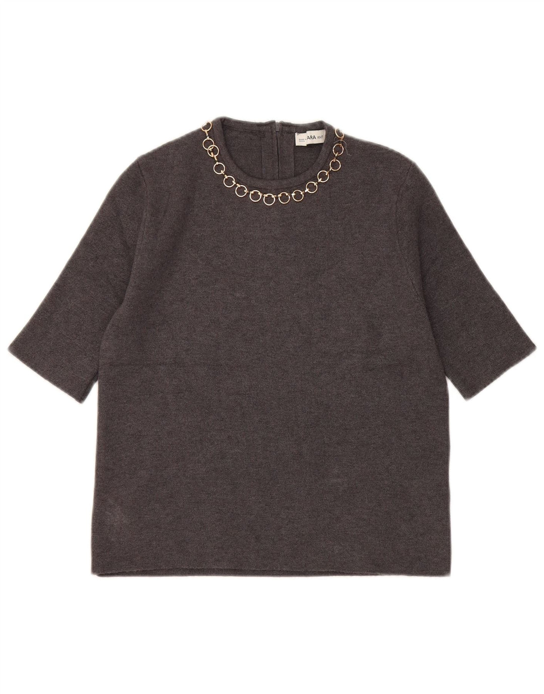Bluză Crop Top Femei Zara UK 10 Small Gri Viscose