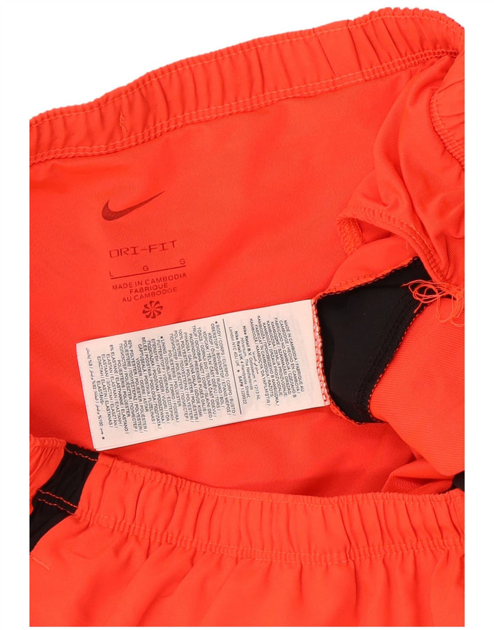 Pantaloni scurți sport Nike Dri Fit pentru bărbați, mari, portocalii, din poliester