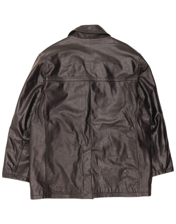 Jachetă de piele vintage pentru bărbați UK 42 XL din piele neagră