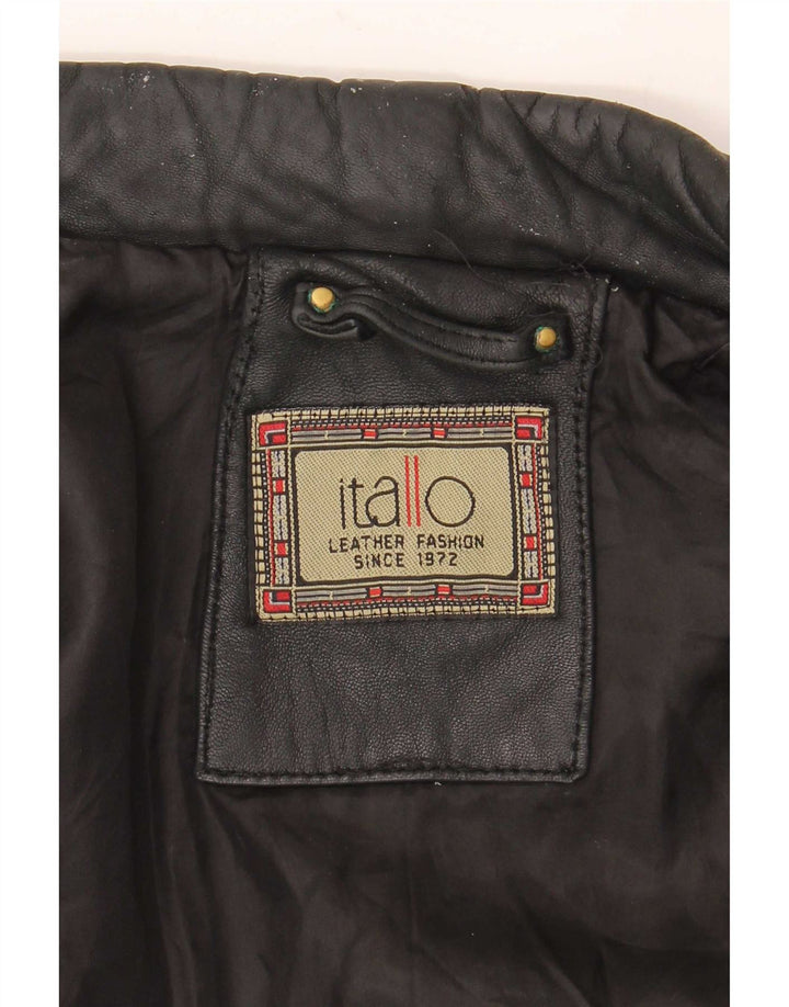 Jachetă de piele pentru bărbați Itallo UK 40 Large Black