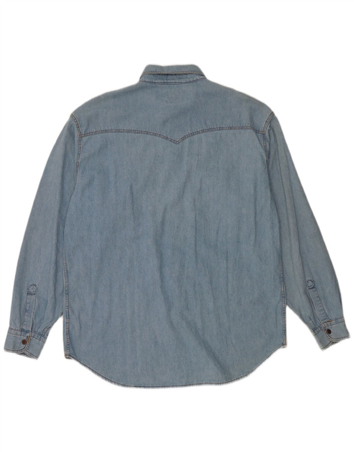 Cămașă denim pentru bărbați HOLIDAY Bumbac albastru mediu