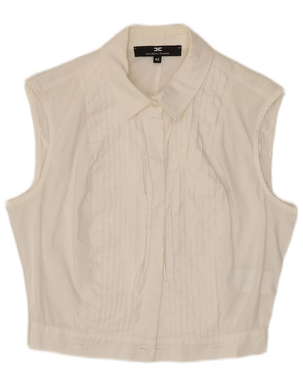 ELISABETTA FRANCHI Bluză fără mâneci pentru femei IT 42 Medium White
