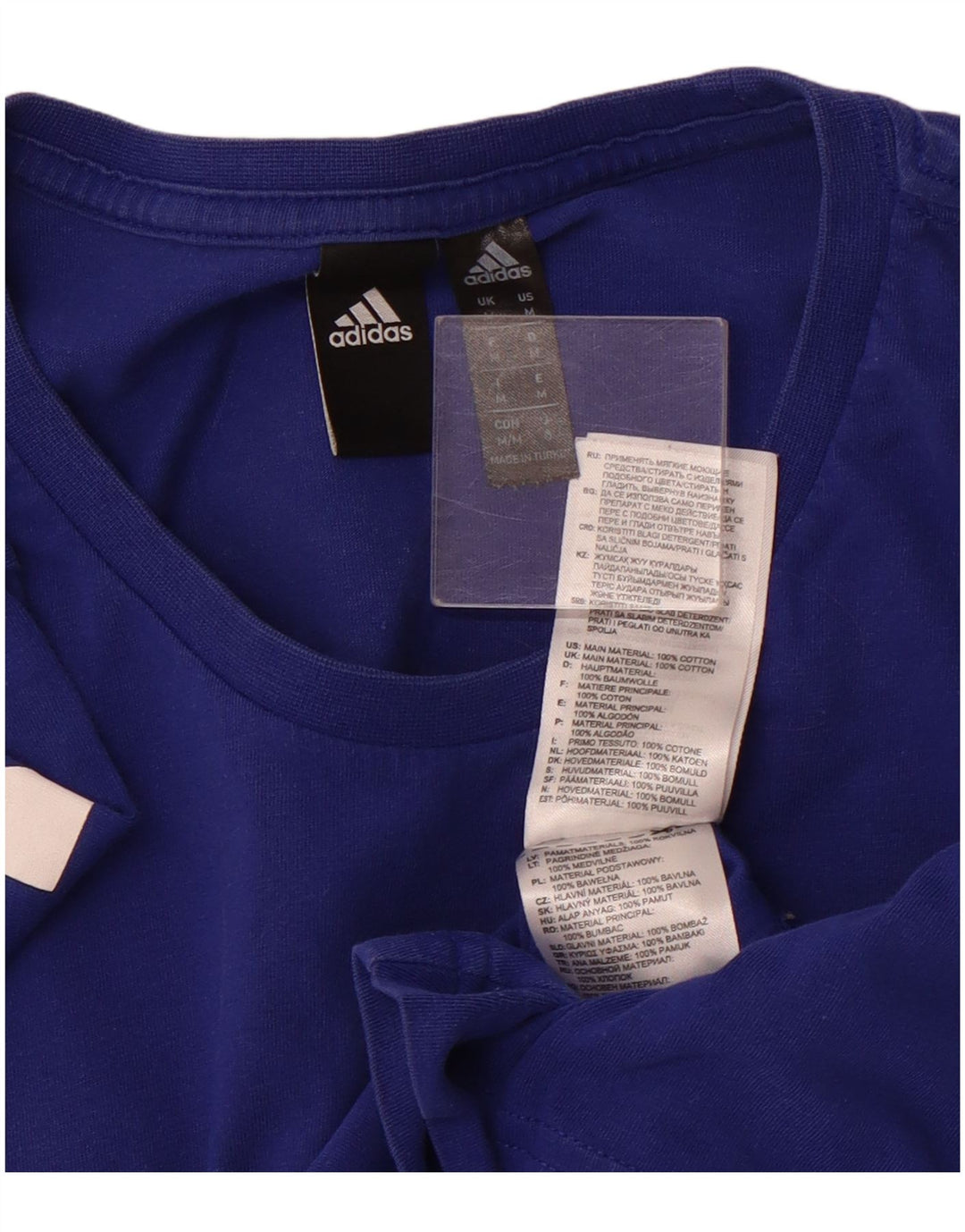 Tricou grafic ADIDAS pentru bărbați Top mediu albastru bumbac