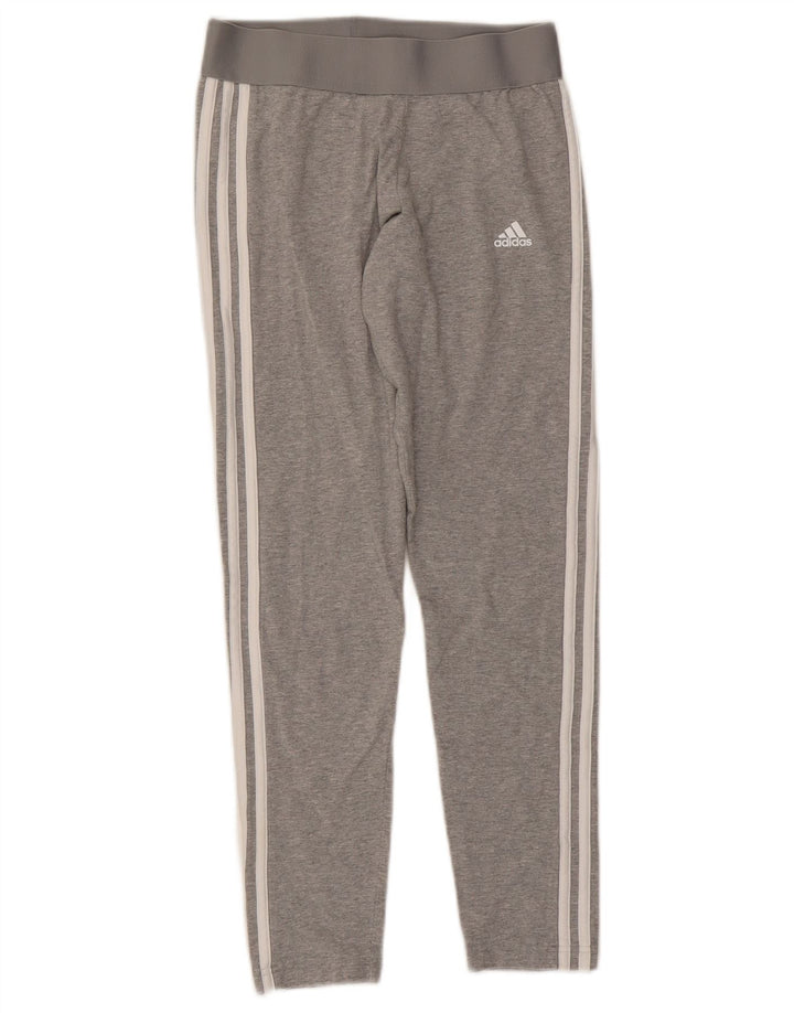 Leggings pentru femei Adidas UK 12/14 bumbac gri mediu