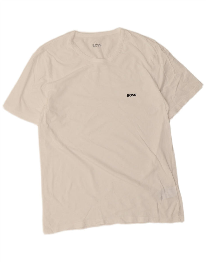 Tricou pentru bărbați Hugo Boss Top mare din bumbac alb