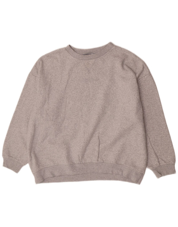 Pulover adidas supradimensionat pentru femei UK 14 mare bumbac gri
