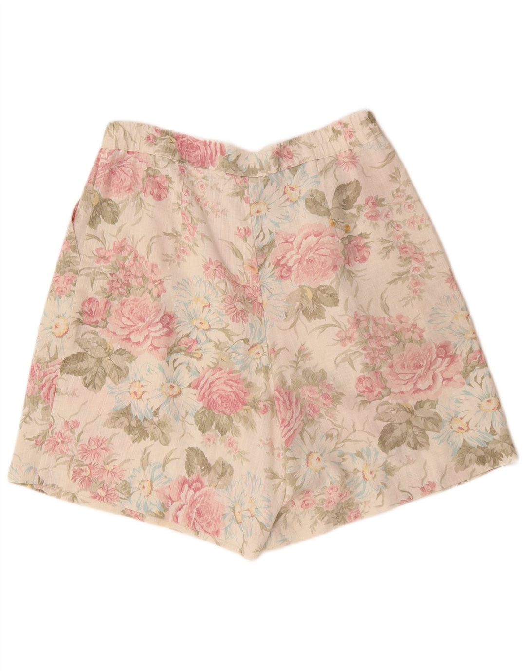 SAG HARBOR Pantaloni scurți casual pentru femei cu talie înaltă W32, alb, floral