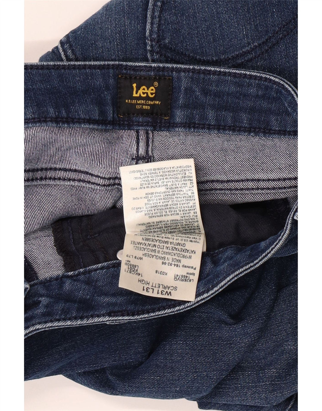 Blugi LEE Scarlett High Skinny W31 L27 Bumbac albastru