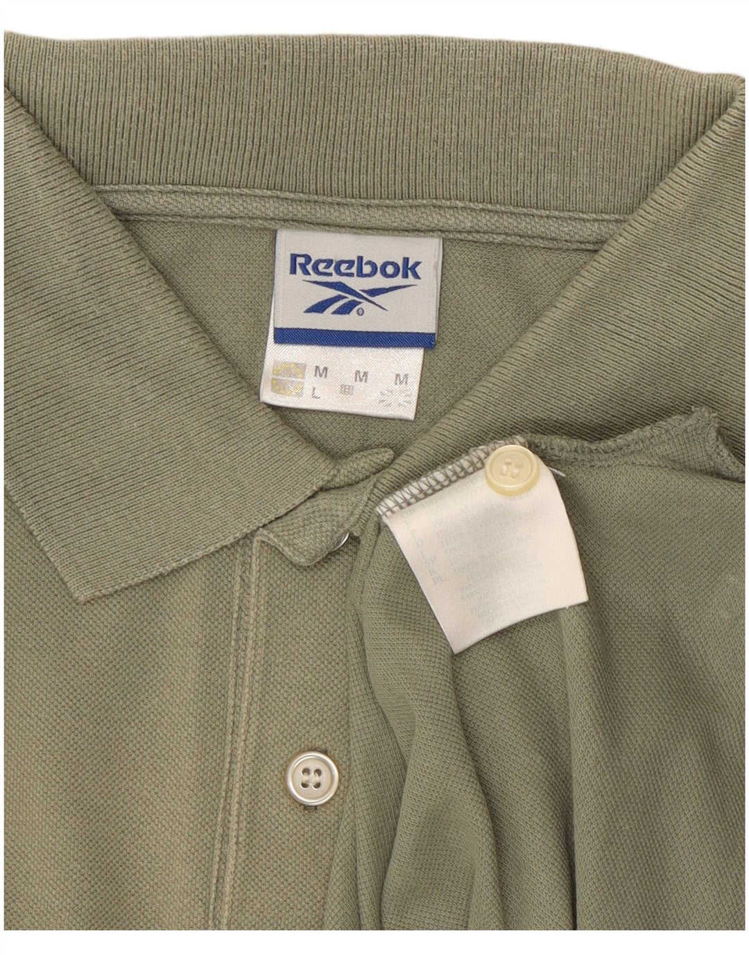 Tricou polo Reebok pentru bărbați, bumbac mediu kaki