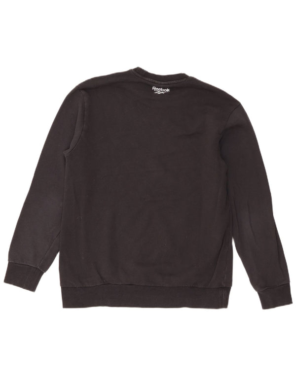 Pulover Reebok Classic Graphic pentru femei UK 18 XL, bumbac negru